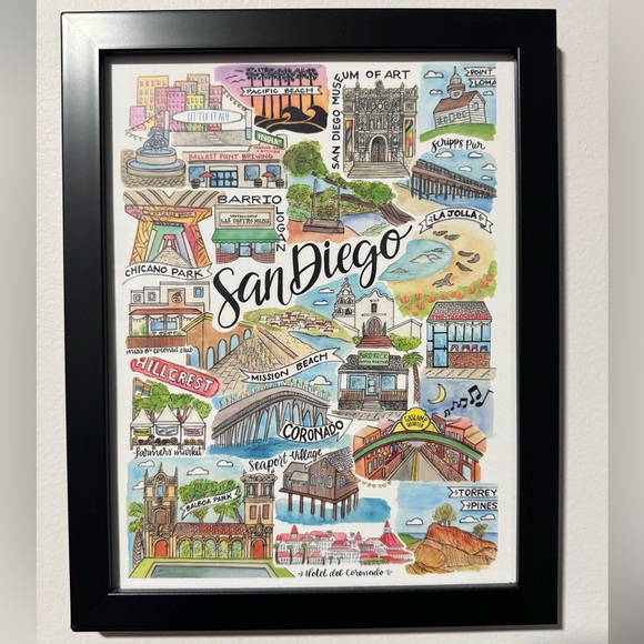 Other - San Diego Illustrated Art Print